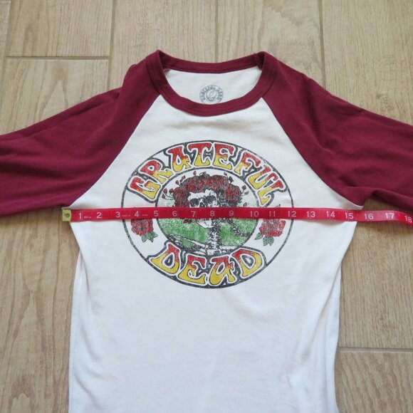 Grateful Dead Raglan Shirt Skull Roses Bertha Juniors Size M - Picture 5 of 7
